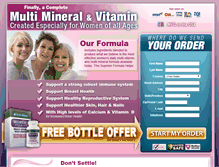 Tablet Screenshot of multivitaminforher.com